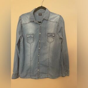 Faded Glory jean button up top